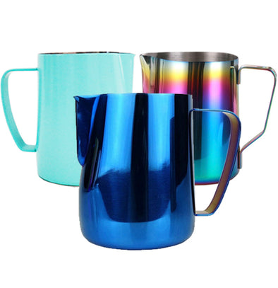 Metallic Milk Frother Pitcher